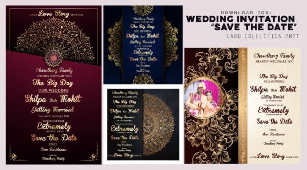 Download 200+Wedding Invitation “Save the Date” Card Collection 2021