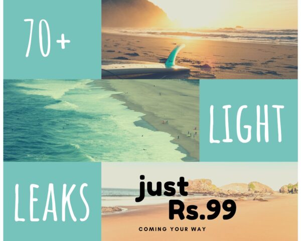 70+Light Leak Overlays for Photoshop CC pack