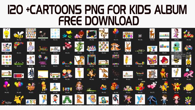 120+ Cartoons Png for kids Album Free Download