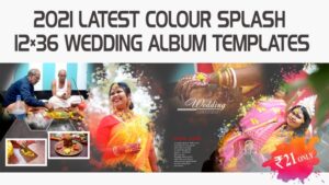 2021 latest Colour Splash 12×36 Wedding Album Templates