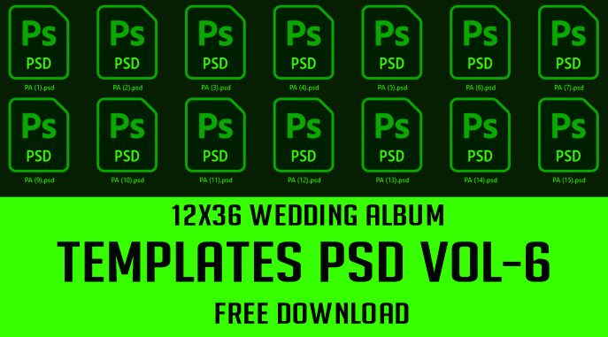 12x36 Wedding Album Templates Psd Vol-6 Free Download (2021)