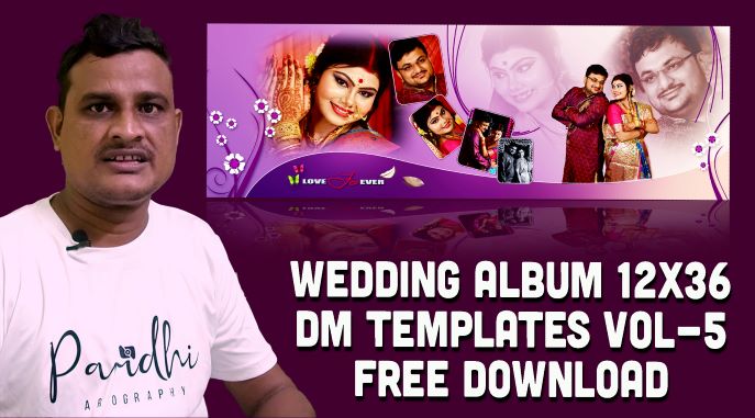 Wedding Album 12x36 DM Templates Vol-5 Free Download
