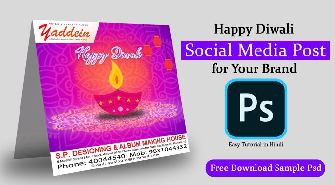 Happy Diwali Social Media post for Your brand