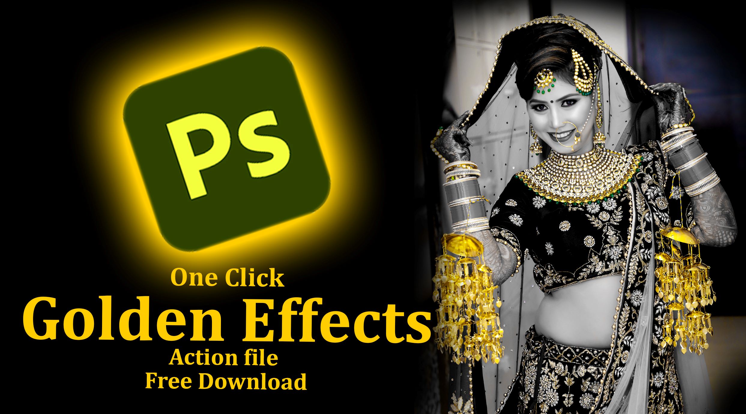How to Photoshop Action Highlight Jewelry | Easy Jewellery Highlight Effect in Hindi Photoshop