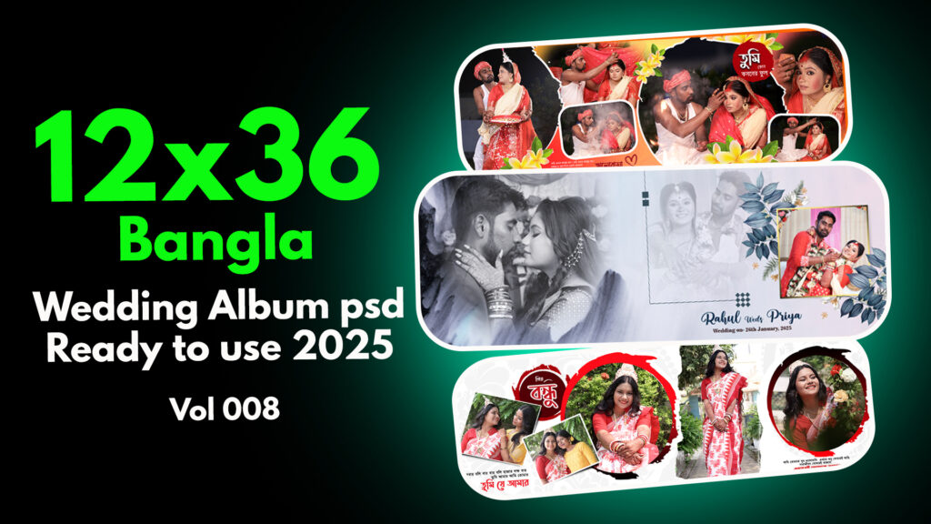 12x36 Bangla Wedding Album psd Ready to use 2025 Vol 008
