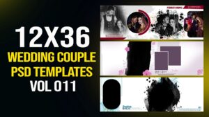 12x36 Wedding Couple Psd Templates Vol 011