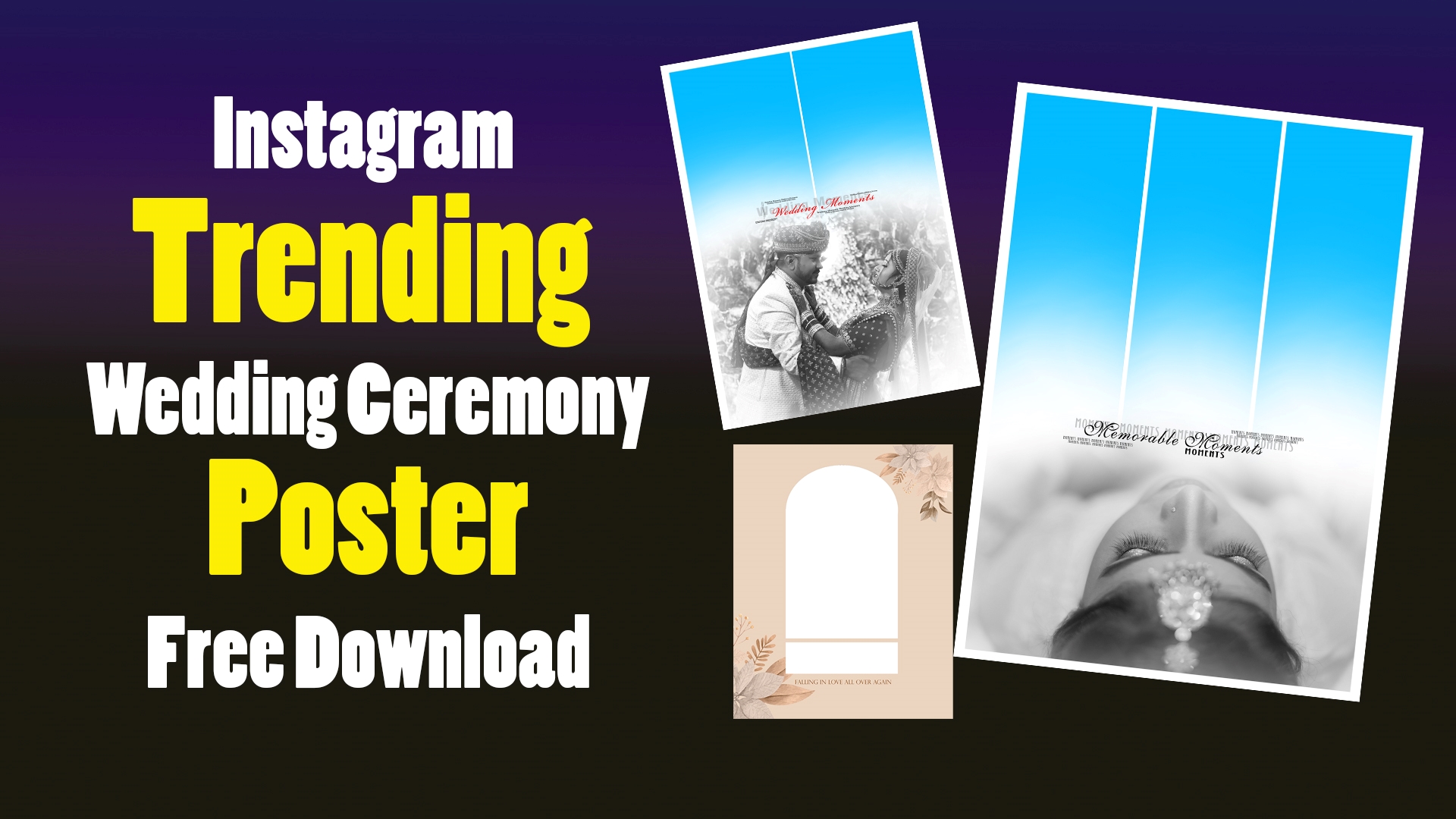 Instagram trending Wedding Ceremony Poster Free Download