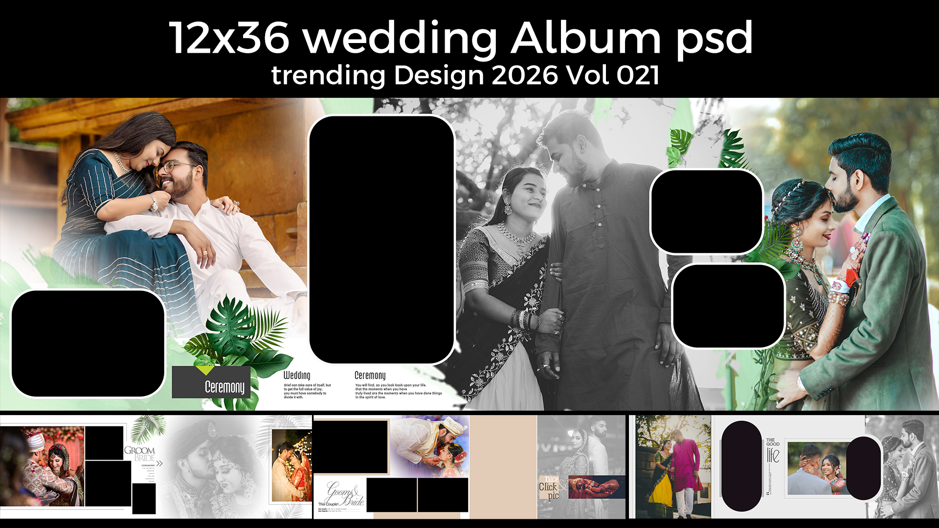 12x36 wedding Album psd trending Design 2026 Vol 021