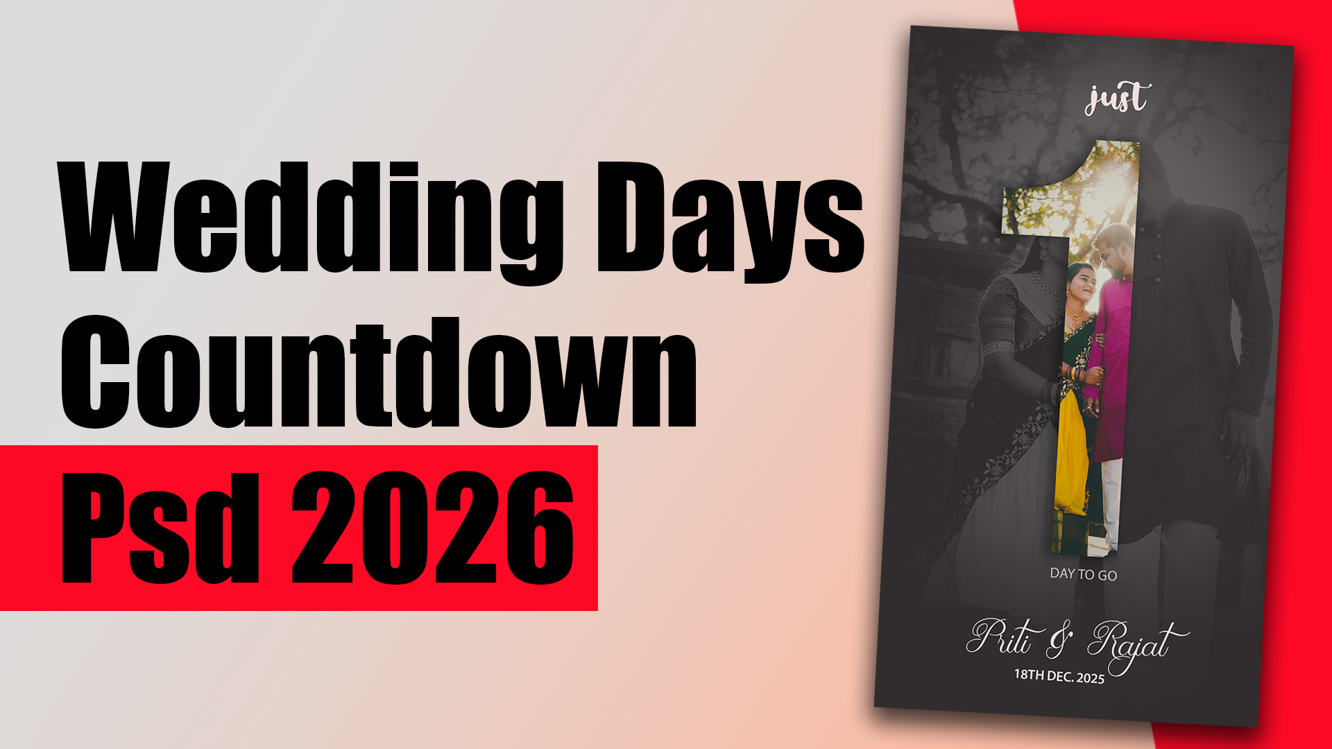 Wedding Days Countdown psd Pack 2026