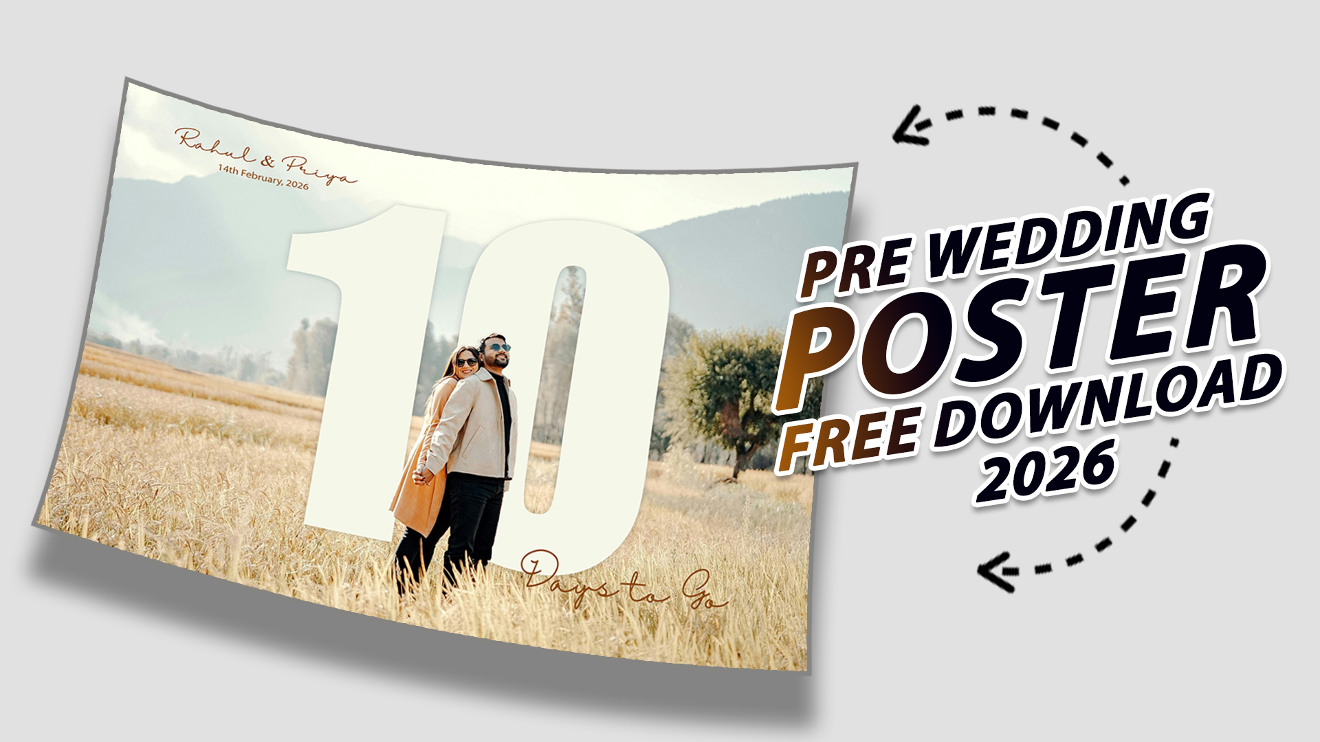 Pre Wedding Poster Free Download 2026 & Photoshop Tutorial