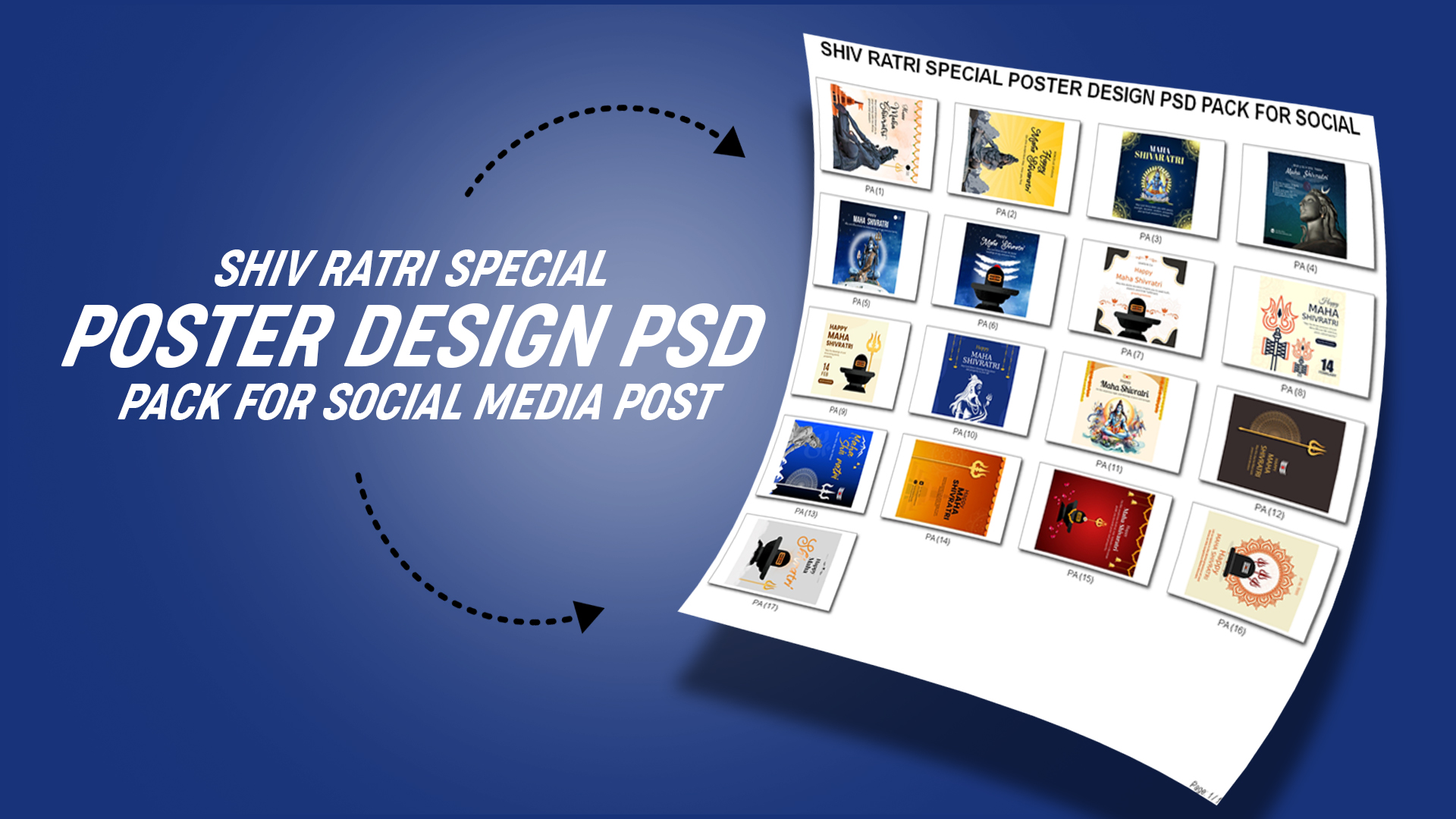 SHIV RATRI SPECIAL POSTER DESIGN PSD PACK FOR SOCIAL MEDIA POST