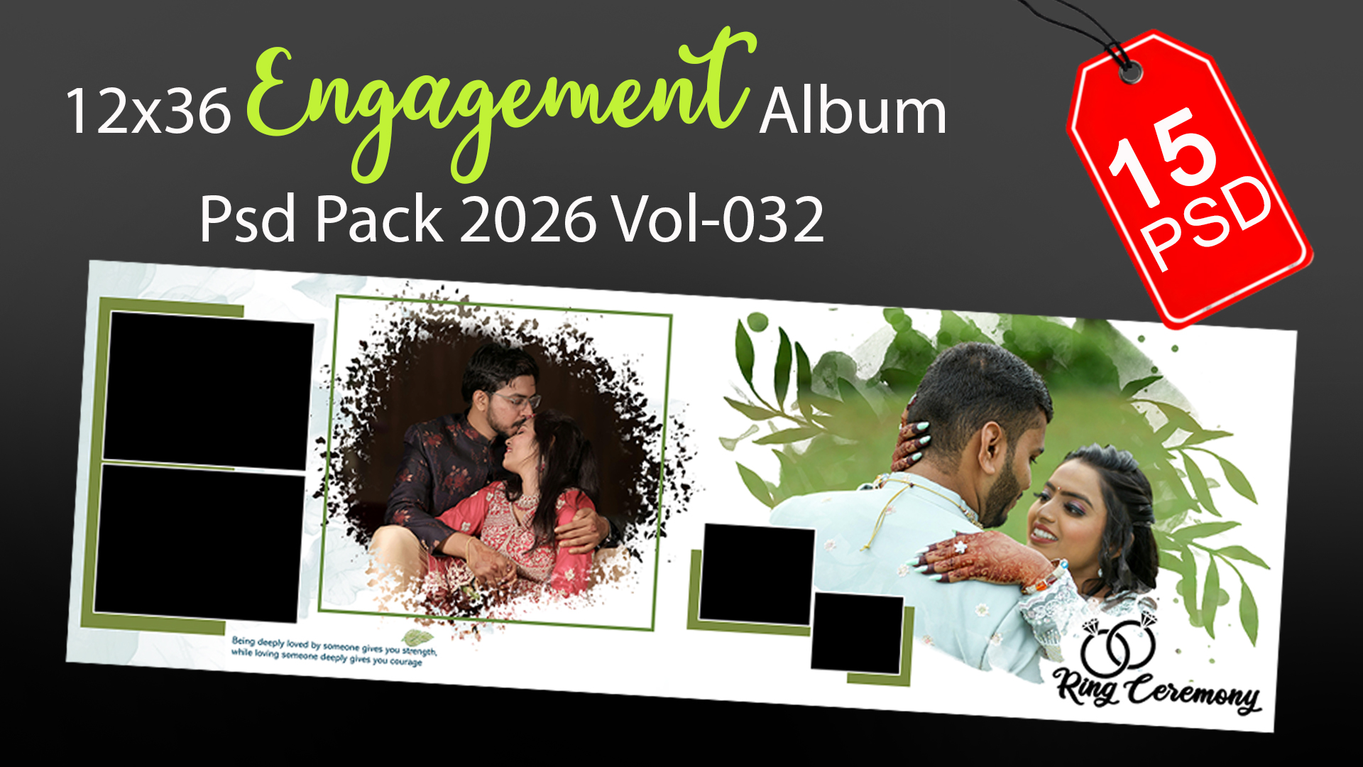 Latest 12x36 Engagement Album PSD Pack 2026 Vol 032